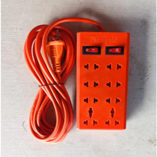   Xả kho  Ổ cắm chịu tải Panagold 2500W 8 ổ dây dài 3m màu đỏ kèm 2 công tắc chống quá tải 