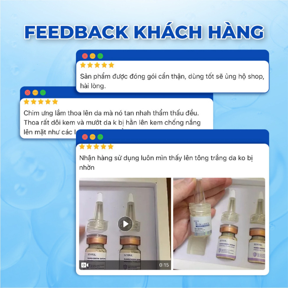 Serum Chống Nắng Tế Bào Gốc T-Collagen 21 Giờ SEYOUL SPF 50+ PA++++ Nâng Tone Da, Giúp Da Mịn Màng