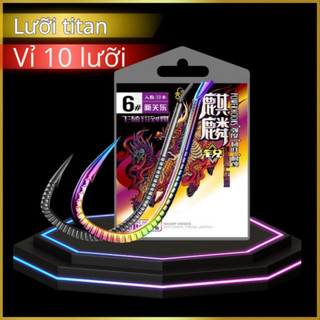 lưỡi titan vẩy rồng gói 10 lưỡi có ngạnh câu cá siêu nhậy hàng mớivhuatta0l1 jabxvhga555