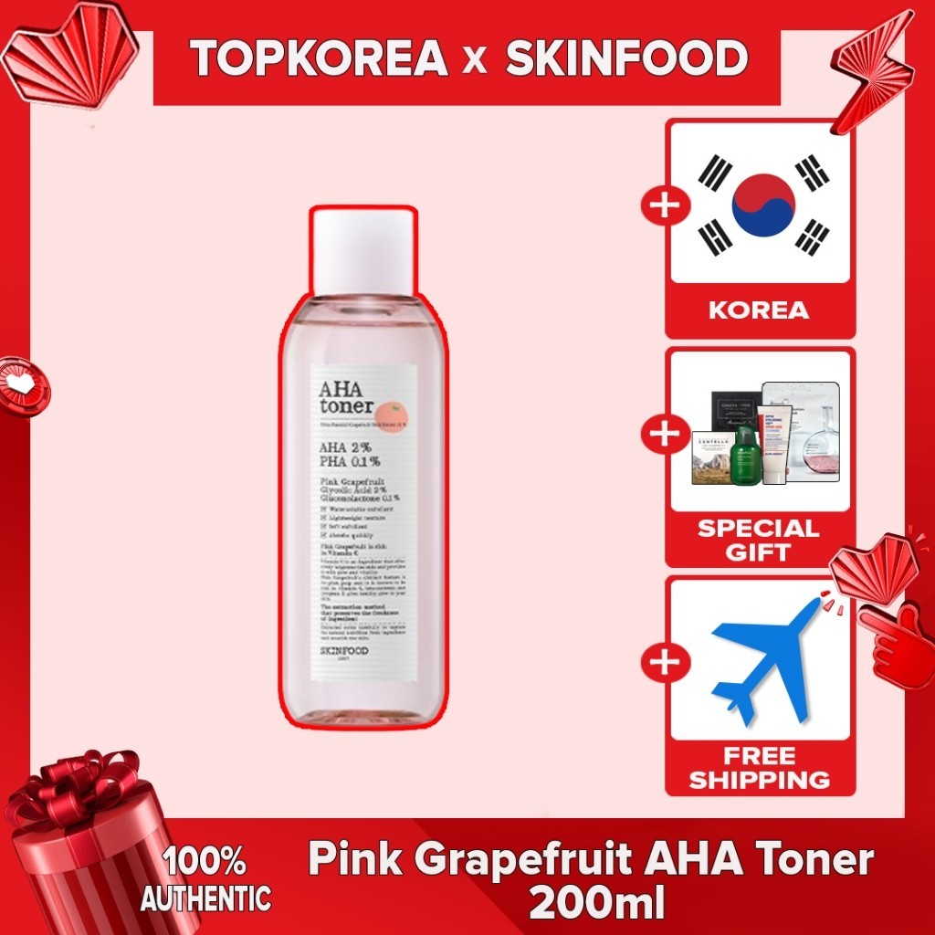 SKINFOOD Pink Grapefruit AHA Toner 200ml TOPKOREA Shipping from korea