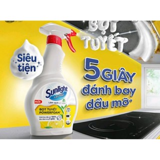 nước xịt lau bếp Sunlight phiên bản nâng cấp từ cif thiên nhiên chai 500ml