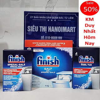  Muối làm mềm nước cho máy rửa bát Finish 1.2kg 1.5kg 1kg 4kg muối rửa bát chén 1,5kg 