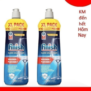 Combo 2 chai Nước làm bóng Finish 800ml, dung dịch nước làm bóng bát finish 800ml, dầu bóng finish 750ml, 400ml, 500ml