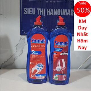 Combo 2 chai Nước làm bóng chén bát Somat 750ml dùng cho máy rửa chén