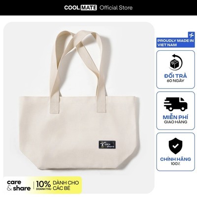 [MUA 2 GIẢM 5%]Túi tote Canvas Care & Share II Coolmate