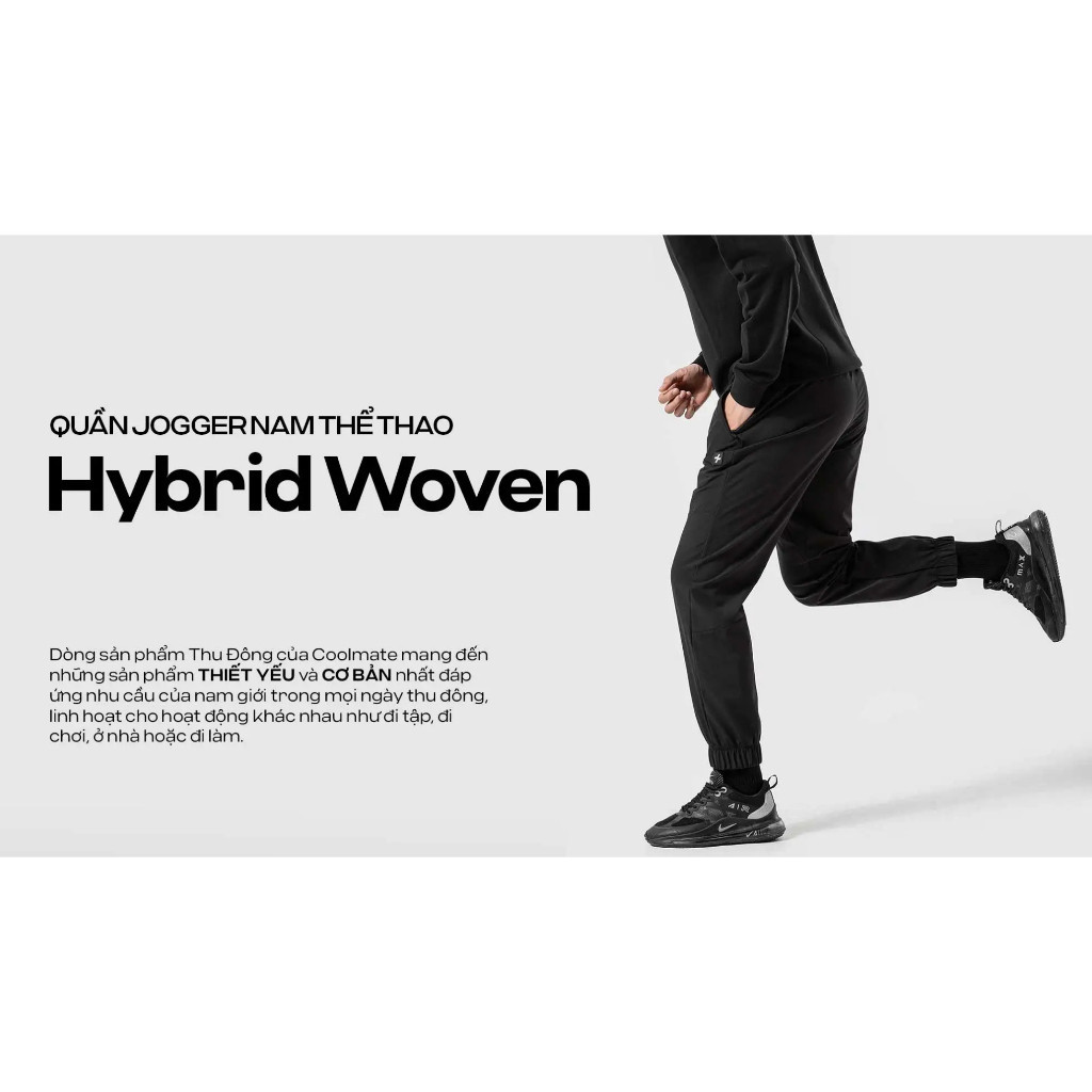 [MUA 2 GIẢM 5%]Quần Jogger nam thể thao Hybrid Woven co giãn tốt, thấm hút, Coolmate | BigBuy360 - bigbuy360.vn