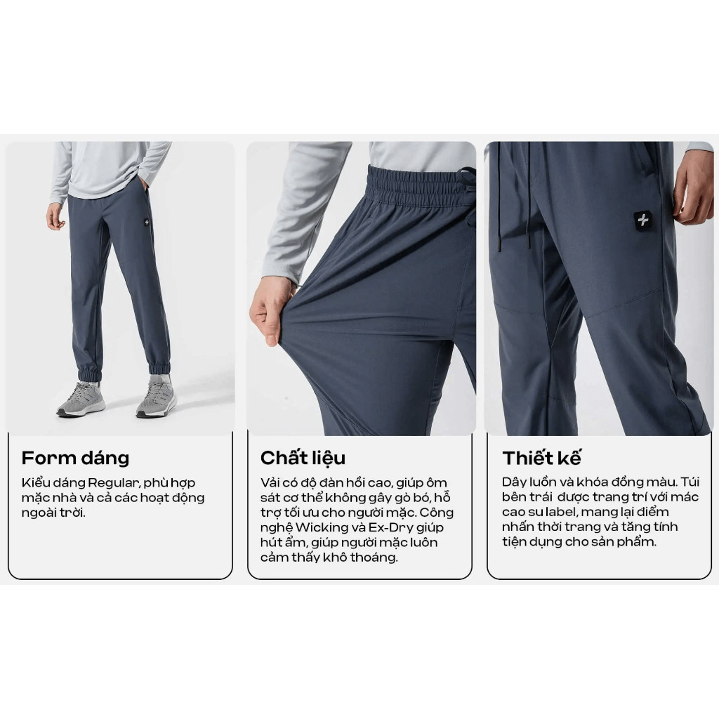 [MUA 2 GIẢM 5%]Quần Jogger nam thể thao Hybrid Woven co giãn tốt, thấm hút, Coolmate | BigBuy360 - bigbuy360.vn
