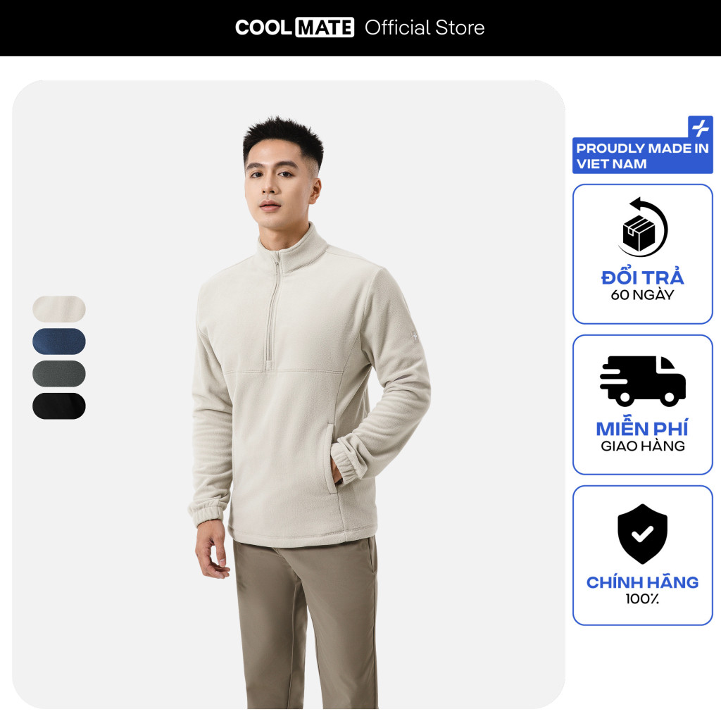 [SALE TẾT-OUTLET - KHÔNG ĐỔI TRẢ]Áo khoác nỉ thu đông giả lông Half Fleece thoáng khí giữ ấm tốt Coo