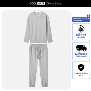 Set áo quần nỉ thu đông mặc nhà giữ ấm tốt, chống nhăn, thoáng khí Coolmate