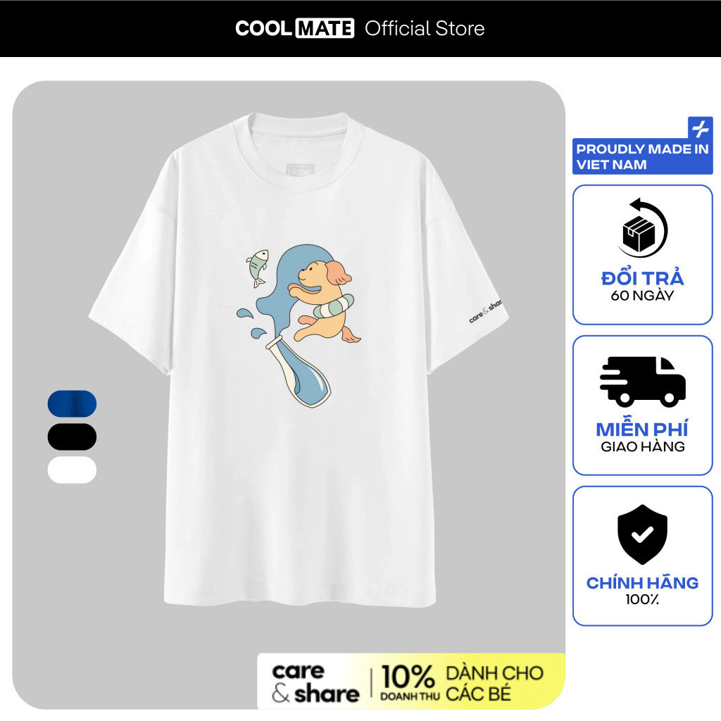 [Summer Collection] Áo thun Oversize Care & Share in Graphic Summer II Coolmate