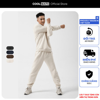 Set đồ bộ nỉ thu đông áo sweater và quần jogger pants Fleece ấm áp Coolmate