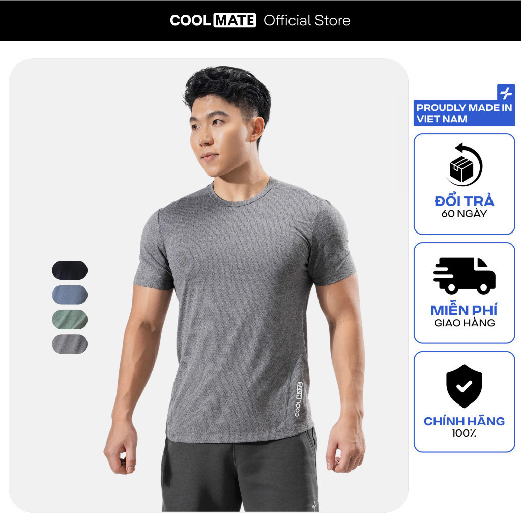 [SALE TẾT]Áo Thun Gym thể thao Essentials I  ExDry thấm hút tốt, nhanh khô, thoáng khí Coolmate