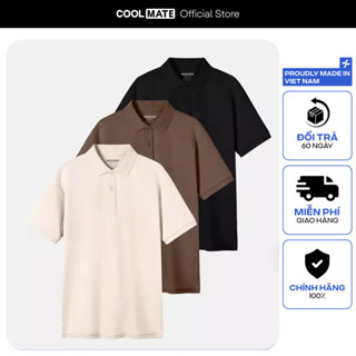Combo Pack 3 áo thun nam Polo Pique Cotton mềm mại, bền màu Coolmate