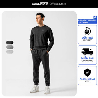 Set đồ bộ thu đông Sweater và quần nỉ Essential Fleece chống nhăn Coolmate