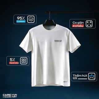 [ Coolmate x Vụn Art] Áo thun in Lụa Cotton Compact Care & Share Logo Trái V2 Coolmate