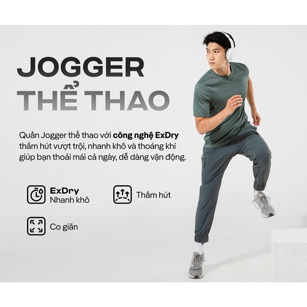 [MUA 4 GIẢM 20%]Quần dài nam Jogger thể thao ExDry dệt Woven mềm mịn co giãn tốt Coolmate | BigBuy360 - bigbuy360.vn
