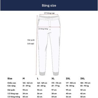 Quần dài Jogger thể thao nam Daily Wear trượt nước, chống UV, cản gió nhẹ thoáng mát Coolmate