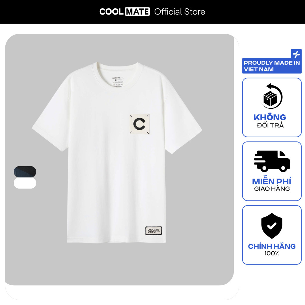 [OUTLET - KHÔNG ĐỔI TRẢ-Coolmate x Copper Denim] Áo thun phối Jean Coolmate