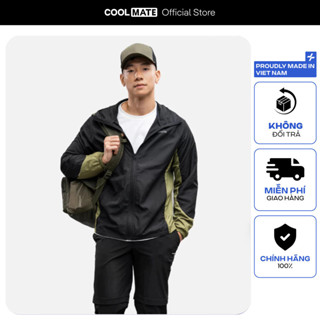 Áo khoác gió nam thể thao trượt nước phối màu Coolmate