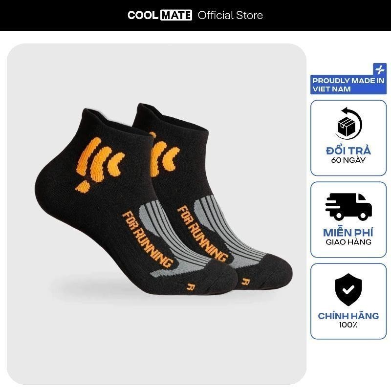 Tất/Vớ chạy bộ cổ thể thao Trung Advanced, tất running mềm mại, hỗ trợ chuyển động - Coolmate