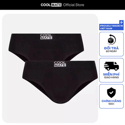 [TẶNG TẤT ĐƠN 329K]Set 2 quần lót nam Bamboo Brief tam giác mềm mại, thấm hút, kháng khuẩn Coolmate