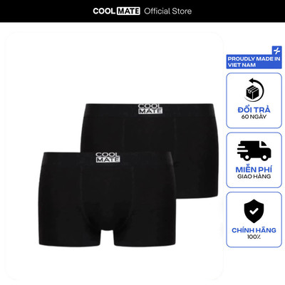[TẶNG TẤT ĐƠN 329K]Set 2 quần lót Bamboo Trunk kháng khuẩn khử mùi Coolmate
