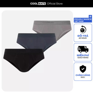 Combo 3 quần lót sịp tam giác Cotton đen, xám, xanh ghi Coolmate TGDXXg