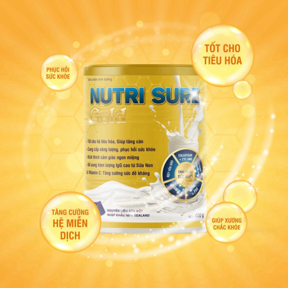 Sữa tăng cân Nutri Sure Gold, kích thích ăn ngon, tăng sức đề kháng và vitamin Nutrisure gold