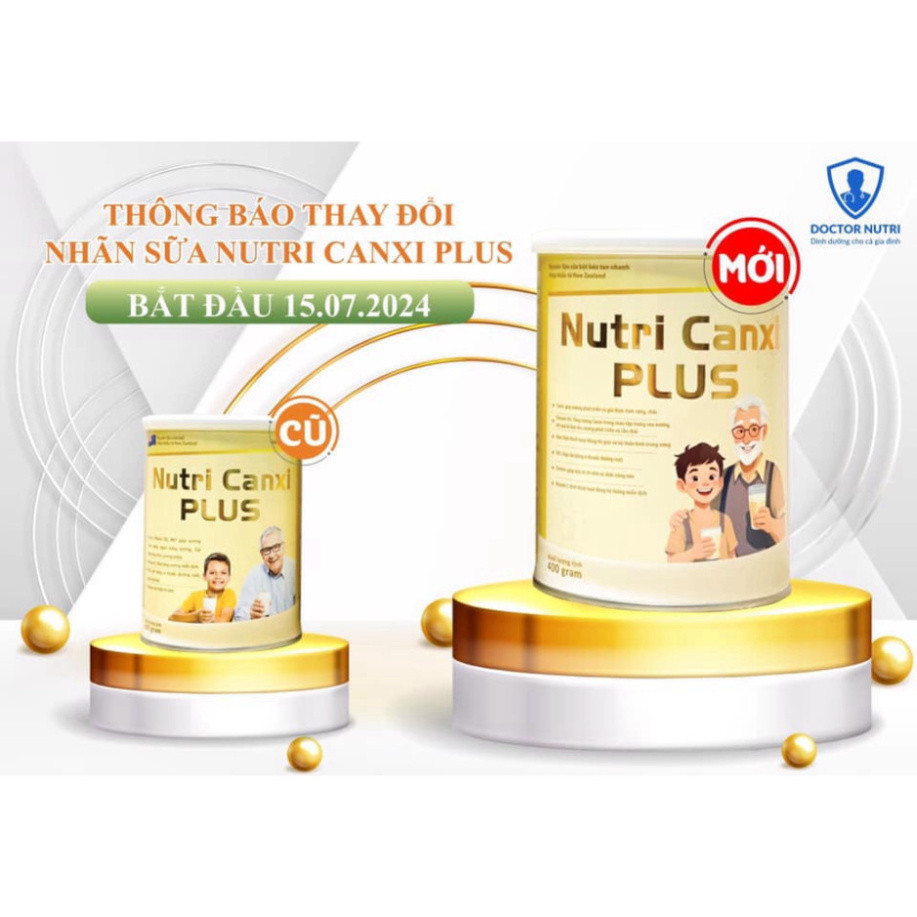 Sữa Bột Nutri Nano Curcumin 400g bổ sung dinh dưỡng hỗ trợ xương khớp, giảm táo bón, cải thiện tim mạch