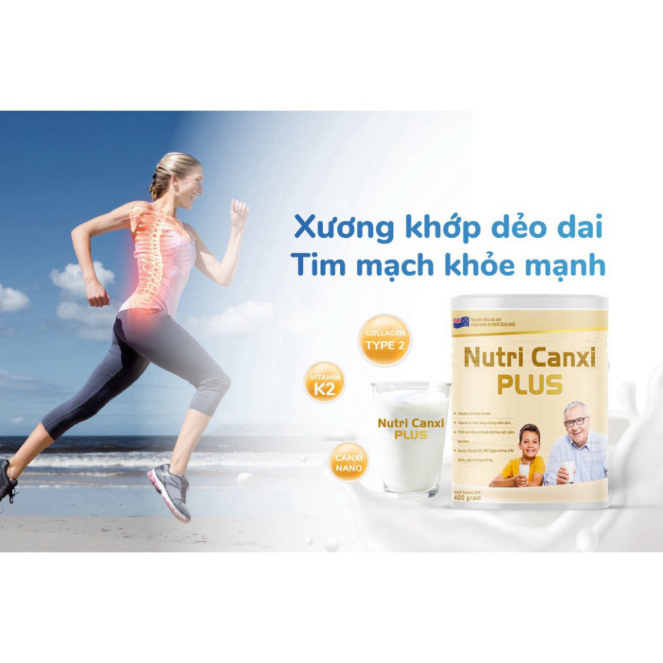 Sữa Bột Nutri Nano Curcumin 400g bổ sung dinh dưỡng hỗ trợ xương khớp, giảm táo bón, cải thiện tim mạch