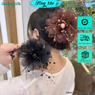  Kẹp tóc nơ tiểu thư bản to đính kèm hạt phong cách Hàn Quốc  Tuyển Sỉ  