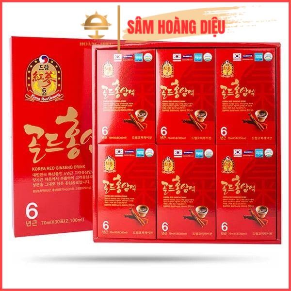 SÂM HOÀNG DIỆU - [ QUÀ TẶNG] NƯỚC HỒNG SÂM CHÉN 6 TUỔI DREAM DULIM HÀN QUỐC - HỘP 30 GÓI * 70 ML