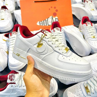 Giày AF1 Trắng Đồng Xu, Giày_Af1 Xám Xi Măng Full Size Nam Nữ Full Box Full Bill