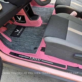  Thảm Lót Sàn Vinfast VF3 VF5 VF6 VF7 và VF8 VFE34 Màu Hồng Ghi Sang Trọng Đúc Theo Xe Full Bộ Hàng Cao Cấp 
