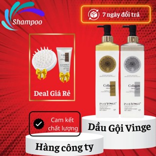 Cặp dầu gội xả Collagen Plus Vinge 1000ML giảm rụng tóc kích mọc tóc phục hồi tóc hàng chính hãng