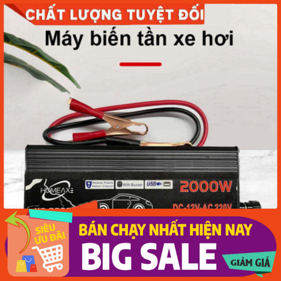 Kích điện 12v 220v sin chuẩn 2000w,bộ thay đổi điện 12v sang 220v,chuyển nguồn 12v ra 220v 2000w,inv