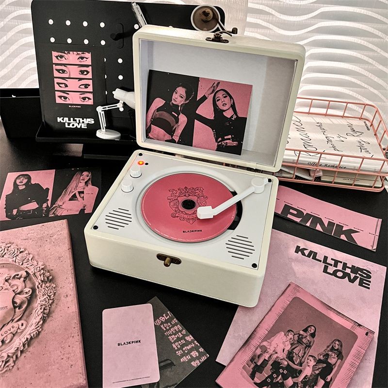 【784Mọi Người Khen Ngợi】Cổ Điển CD Loa Bluetooth với đầu phát tích hợp để nghe album và bản ghi âm n