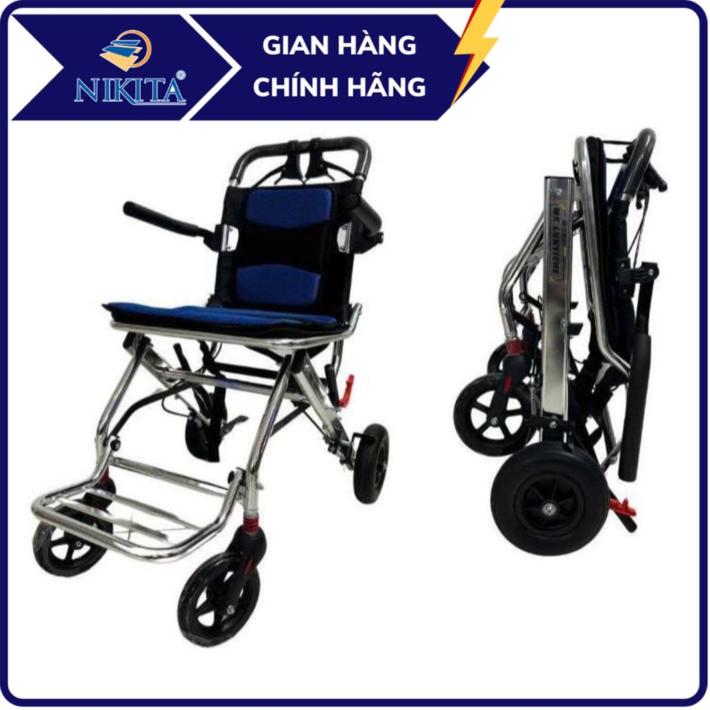 Xe Lăn Du Lịch Siêu Gọn Nhẹ, Xe Đẩy Du Lịch Cho Người Già, Chính Hãng Nikita