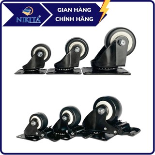 Bánh xe nội thất  – Hai bạc đạn – Đủ kích thước – Chức năng [ĐEN]
