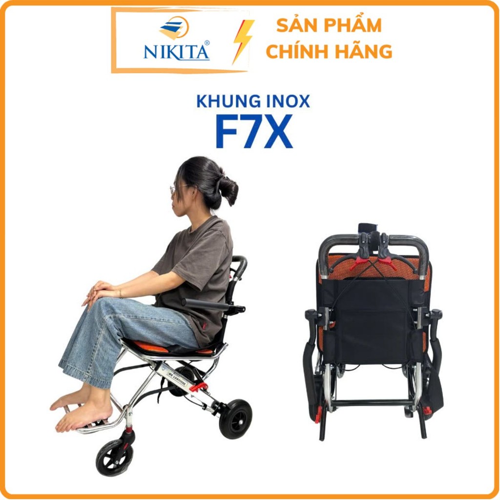Xe Lăn Du Lịch Cho Người Già, Xe Lăn Gấp Gọn Cho Người Bệnh, Chính Hãng Nikita