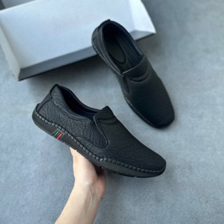 [Giày chống nhăn - Khâu dấu chỉ] Giày mọi nam cao cấp, phong cách đơn giản sang trọng, Khâu Chỉ Toà
