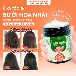Dầu xả tóc Bưởi Hoa Nhài nhuộm dầu ủ thơm thảo dược kem ủ dưỡng tóc phục hồi tóc hư tổn giảm khô xơ Poppy Corner