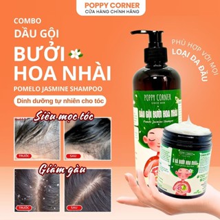 Dầu gội thảo mộc Bưởi Hoa Nhài thảo dược giảm gàumọc tóc và chống rụng thiên nhiên không hóa chất POPPY CORNER