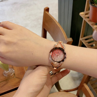  Đồng Hồ Nữ BS Hoa Anh Đào Mặt Phối Vàng Hồng 