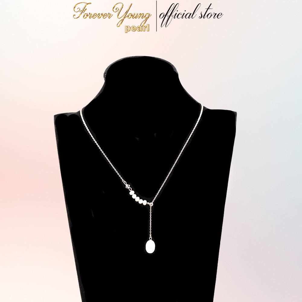 DC320 - Dây chuyền ngọc trai nước ngọt sang trọng, trai 6-7 và 7-8 li, dài 42- 44 cm .Forever Young 