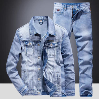  COMBO QUẦN JEANS NAM + ÁO KHOÁC JEAN NAM CAO CẤP ÁO KHOÁC NAM BASIC ÁO KHOÁC NAM ĐẸP 1 