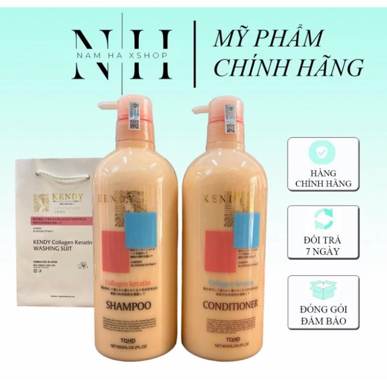 Dầu Gội Xả Collagen KENDY Cao Cấp Mềm Mượt , giúp tóc chắc khoẻ, bóng mượt hương thơm nước hoa