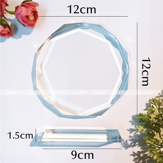 Phôi pha lê bát giác - dùng in uv, khắc laser