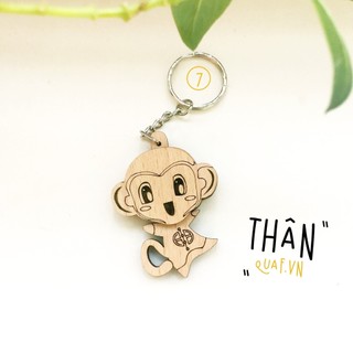 Móc Khóa Gỗ Danbo 12 Con Giáp Mộc