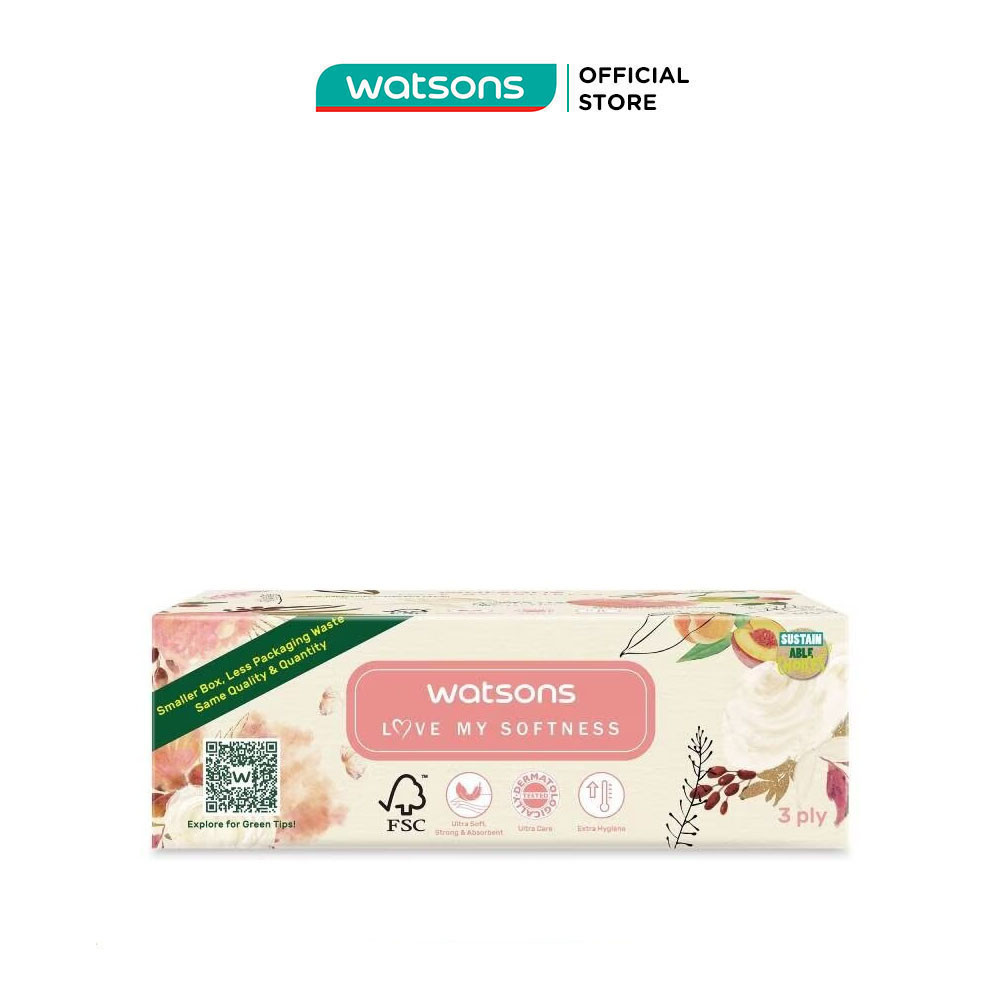 Khăn Giấy Hộp Watsons Facial Tissue Box (X-Flower 2)